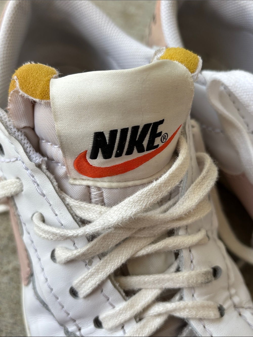 Nike Blazer White Low-Top ‘77 Jumbo Sneakers in White/Rose Whisper/Pink Oxford - Picture 12 of 14